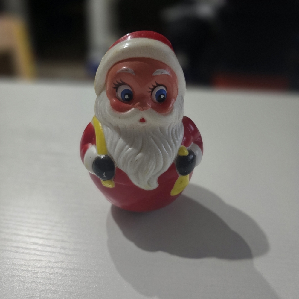 Vintage 1970s Roly Poly Santa Claus